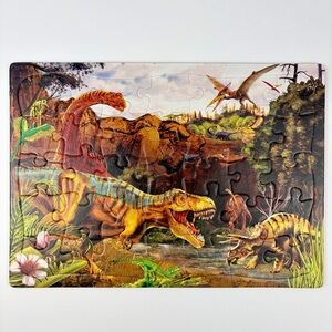 Cobble Hill Dino Story 35 Piece Jigsaw Tray Puzzle Complete
